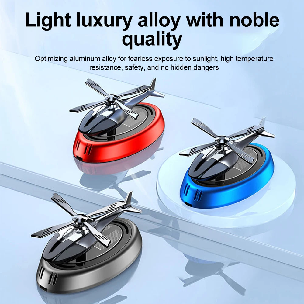 Solar Powered Rotation Helicopter Car Air Freshener