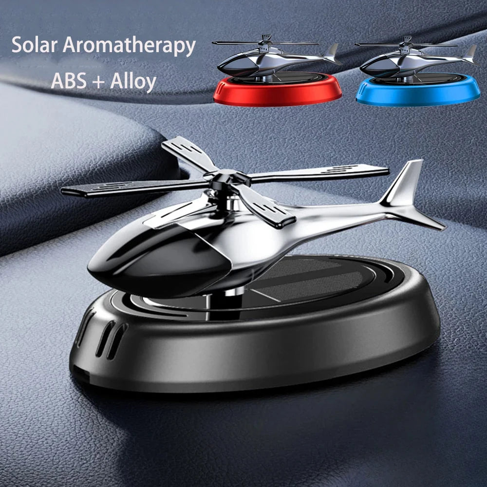 Solar Powered Rotation Helicopter Car Air Freshener